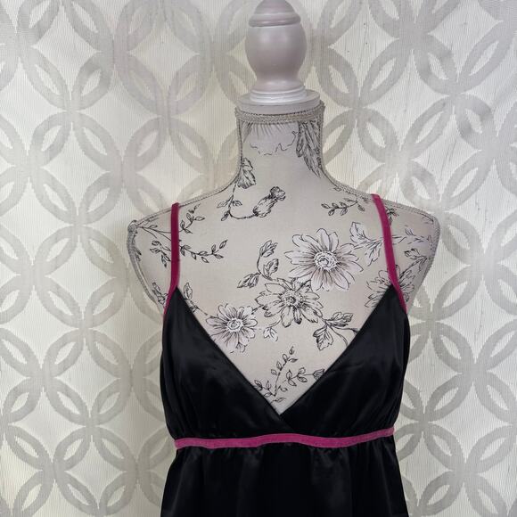 Missoni for Target Babydoll top Nighty Sleep Cami Black & White with pink trim - Picture 6 of 7